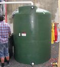 Rainwater harvesting tank at P.F.1